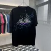 24FW Designer Sweat à capuche T-shirt imprimé T-shirt pour hommes Chemise de sport Fashion Street Chemise à manches courtes Top Foam Craft Dix mille aiguilles broderie Logo 2012