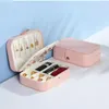 Cosmetic Bags Multifunction Portable Travel Mini Jewelry Box Leather Ring Organizer Collection Gift Girl Women FloralPrint