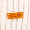 acessórios Etiquetas de couro, etiquetas de couro personalizadas, etiquetas de tricô para chapéus, etiquetas de tricô, etiquetas de crochê, para presentes artesanais (PB3201)