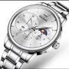 OLEVS Multi Funkcjonalny kwarcowy zegarek Męski Zegarek Glow Waterproof Waterproof Timing Watch z średnicą tarczy 41 mm