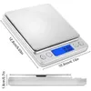 Scale domestiche USB Carica 3 kg/0,1 500 g/0,01 Mini Precisione LCD Digital Digital Bilance Electronic Bilancia Bilancia del tè Batteria di litio 240322