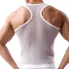 Chaleco Transparente de para hombre, Camiseta sin Mangas Ultrafina y przemijający, ropa wnętrza sexy t022#