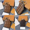 Keychains Lanyards 7x9cm Designer Chocolate Model Keychain Key Chains Ring Holder Esigners för Porte Clef Gift Men Women Car Bag Penda DHQ0O