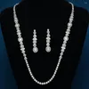 Necklace Earrings Set Nigeria Fashion Zirconia Wedding Jewelry CZ Women's Styling Design Dubai Birthday Gift Everyday Accessory