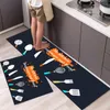 Halılar Yağlı Mutfak Paspasları Zemin için Anti-Slip Ev Banyo Banyosu Halı Oturma Odası Haluru Kaplantı Su geçirmez 2 Set