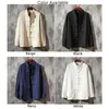 Jaquetas masculinas homens estilo chinês manga comprida gola de pé único breastedtraditional tai chi casaco tang terno uniforme jaqueta