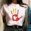 Dames t shirts autisme shirt vrouwen Harajuku grafisch ontwerper t -shirt vrouwelijke y2k kleding