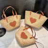 Sac de plage de luxe pour femmes, sacs à main en paille de styliste, grande capacité, panier d'épicerie ajouré, sac à bandoulière, sac de shopping de mode