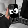 Capas de telefone celular Capa de telefone pintada engraçada para iPhone 11 12 13 14 15 Pro Max Capas para iPhone X XS Max XR 7 8 Plus SE2 Matte Soft Silicone CoverY240325