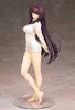 Figuras de brinquedo de ação FGO 25cm Night Destation Figura Anime Night Fate Grand Order Scathach Sexy Girl PVC Ação Figuras Figuras Modelo Toy T240325