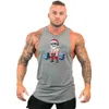 2023 New Gym Brand Fitn Clothing Bodybuilding Singlets Tank Top Men Muscle Shirt Sportwear Vests Cott Stringer Tops k471#