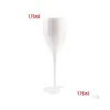 Engångs servis 175 ml plast champagne glas vin bar akryl transparent bägge cocktail koppar festliga festtillförsel dropp deli otl6c