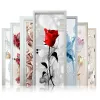 Stickers Self Adhesive Fashion 3d Door Stickers Abstract Flower Waterproof Pvc Wallpaper Poster Art Mural Bedroom Bathroom Decoration