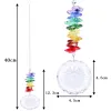 Suncatchers hd chakra hängande kristall sol ansikte prismor fengshui prydnad solfångare bakre spegel bil charm fönster dekor