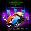 PG6 Computer Mouse USB Wired Gaming Mice RGB Silent 5500 DPI Mechanical With 9 Button For PC Laptop Pro Gamer 240309