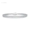 Fashion Hip Hop Jewelry Sterling Sier VVS Baguette Moissanite Diamond Iced Out Sugar Tennis Armband för män