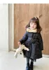 Down Coat Girls Padded Jackets Fashion Bowknot Lace Clothing Baby Winter Warm Casual Outerwear For 1-6 Years Old Kids Korean Princess