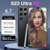 Телефон Celular S24 Ultra Phone S23 5G, ядро смартфона, 6,8-дюймовый полноэкранный перфорированный экран, распознавание лиц по отпечаткам пальцев, камера 13 МП, 68 ГБ, 256 ГБ, 1 ТБ