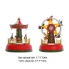 Dozen kerstdecoratie dorp gloeiende muziek huis carrousel reuzen wiel kerstboom kinderen kamer feestje decor ornament joch cadeaus