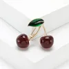 Brooches Classic Cherry For Women Unisex 2-color Beauty Fruits Weddings Party Office Brooch Pins Gifts