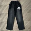 黒いスウェットパンツの男性女性プリントパンツ高品質のジョガーのズボン