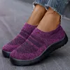 Sıradan Ayakkabı Kadın Spor Ayakkabıları Çorap Daireleri Üzerinde Düz Kayma Zapatillas Mujer Breather Sports Kadın Soafers