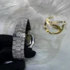 Personnalisez Iced Out Watch VVS Moisanite Diamond Hip-Hop Mécanique de luxe Matches Diamond Classed Business