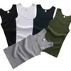 Casual Men's Tank Top Gym Clothing Man ärmskjorta Summer Bodybuilding Vest Gym Fitn Muscle Singlet Clothes T-shirt Hot 56up#