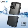 CASEiST Professionelle wasserdichte IP68-Telefonhülle, schneesicher, 360-Grad-Schutz, Unterwasser-Schwimmen, Tauchen, für Apple iPhone 15, 14, 13, 12, 11 Pro Max Plus Mini XS XR