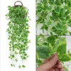 Decorative Flowers 105cm 5 Forks Artificial Vines Plants Outdoor Plastic Creeper Green Ivy Wall Hanging Branch For Home Garden Wedding Decor