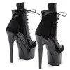 Dance Shoes Women 17CM/7inches PU Upper Plating Platform Sexy High Heels Ankle Boots Pole 249