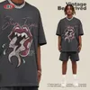 Mens Wear Spring/summer 305g Funny Rock Print Short Sleeved American Street Loose Fashion Brand T-shirt for Men