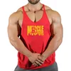 Heißer Verkauf Gym Cott Singlets Canotte Bodybuilding Stringer Tank Top NO PANI NO GAIN Fitn Shirt Muscle Guys Sleevel Tanktop o6oV #