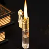 Lighters NEW Retro Kerosene Lighter High-efficiency Flint Wheel Transparent Oil Tank Old-fashioned Grinding Wheel Durable Lighter 240325