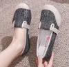 Casual Shoes Spring Summer & Autumn Ladies Ethnic Style Linen Lace Cloth Soft Bottom Breathable Slip-On Female Espadrilles