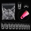 Press on Nails Coffin Soft Gel Tips Full Cover Fake Acrylic UV Gel Nails Extension System Oval Almond Sculpted False Nail Tips