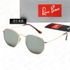 Les lunettes de soleil classiques Wayfarer Rays Bansunglasses pour femmes verres de créateurs pour hommes Lunette de Soleil 2140 Cadre métallique ronde 3447 Loyaux à plat hexagonaux 3548 NWO8