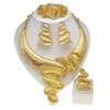 Нигерийская женщина ювелирные украшения набор модных свадебных ожерелья кольцо Ring Stes Classic Pendant Design Syhol 240314