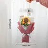 Dekorative Blumen San Valentin Day Blumenstrauß Häkelsträuße Fertige Wovrn Puppe Hochzeitsgäste Geschenk 14. Februar