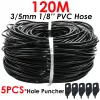 Püskürtücüler Sprycle 10120m 3/5mm PVC Hortum Mikro Damla Sulama Sistemi W/Puncher 1/8 '' Bahçe Boru Borusu Ok Dam damma Bitkileri Sera