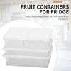 収納ボトル蓋付き冷蔵庫容器積み重ね可能なセット4冷蔵庫オーガナイザービンは穀物と果物で使用します