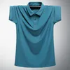 Plus Größe 9xl 8xl Männer Polos Sommer Neue Hohe Qualität Herren kurzarm Eis Seide Einfarbig Männer der Busin Casual Polo Shirt f193 #