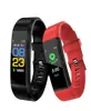 ID 115 Plus braccialetto intelligente per schermo fitness tracker contapassi orologio contatore frequenza cardiaca monitor della pressione arteriosa braccialetto intelligente8211680