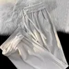 Nowe jesień męskich koreańskich spodni szerokich nóg luźne proste spodnie cylindra sprężyste talia Zabryśnicze spodnie R3Sf#