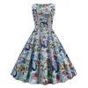 2023 New Women's 50S60s Style Printed Party Dress 936781