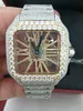 Hoogwaardige Custom Full Ice Out VVS Moissanite Diamond Pass Diamond Tester Automatic Watch