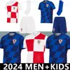 2024 Croacia Modric European Cup Soccer Jerseys National Team Mandzukic Perisic Kalinic 24 25 Croazia Football Shirt Kovacic Rakitic Kramaric Men Kids Kit