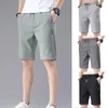 Pantalones cortos para hombre, pantalones deportivos de Color sólido, rectos, sueltos, de verano, con cordón de cintura elástica, pantalones informales para correr para hombre