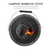 Griglie Grill Fornello Barbecue Hibachi giapponese Ferro Fuoco Piccolo barbecue a carbone fuso Portatile da campeggio Stile interno da tavolo Coreano all'aperto