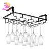 Deouny Goblet Holder Updidedown Wrought Iron Home Barハンギングワイングラスラックツール240315